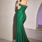 Rossy Off the Shoulder Rhinestone Fitted Gown Royal