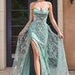 The Emily Strapless Glitter Gown