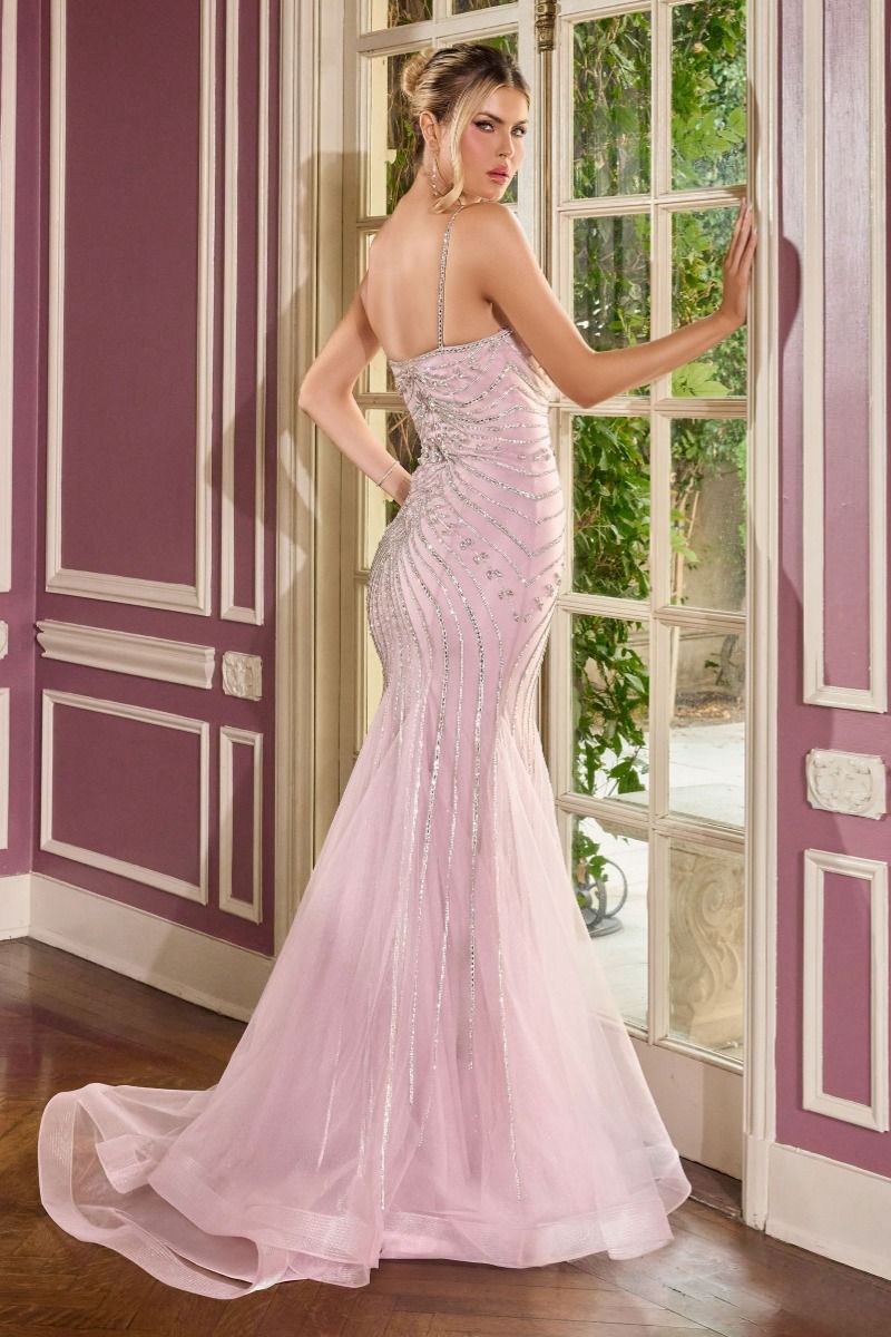 The Tatiana Beaded Gown with Removeable Bow