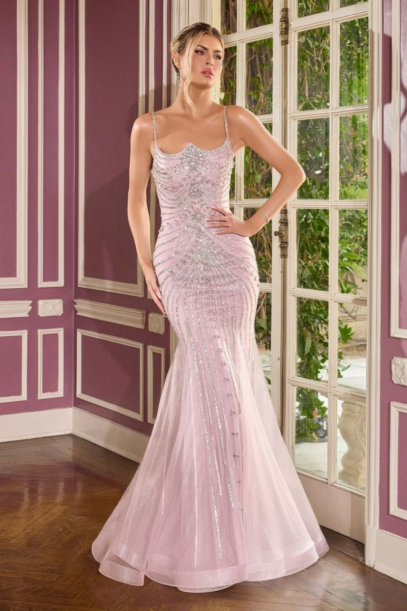 The Tatiana Beaded Gown with Removeable Bow