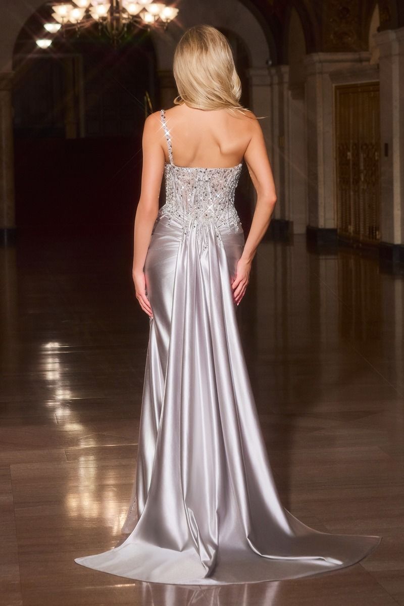 The Nora Beaded and Satin Gown