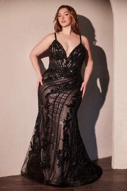 The Elvira Embellished Lace Gown