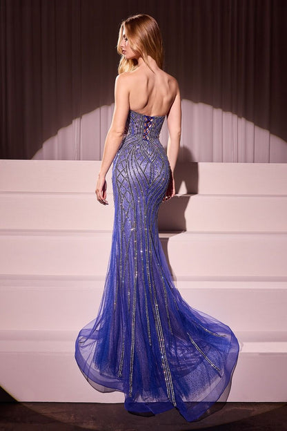 The Silvia Strapless Embellished Mermaid Gown