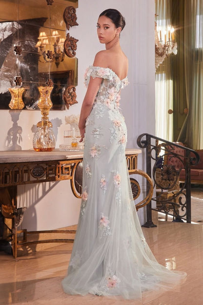 Blossom Off the Shoulder Floral Applique Gown Flower's Dress Boutique Blossom Off the Shoulder Floral Applique Gown Flower's Dress Boutique