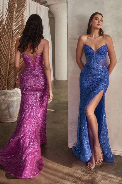 The Karely Embellished Strapless Gown