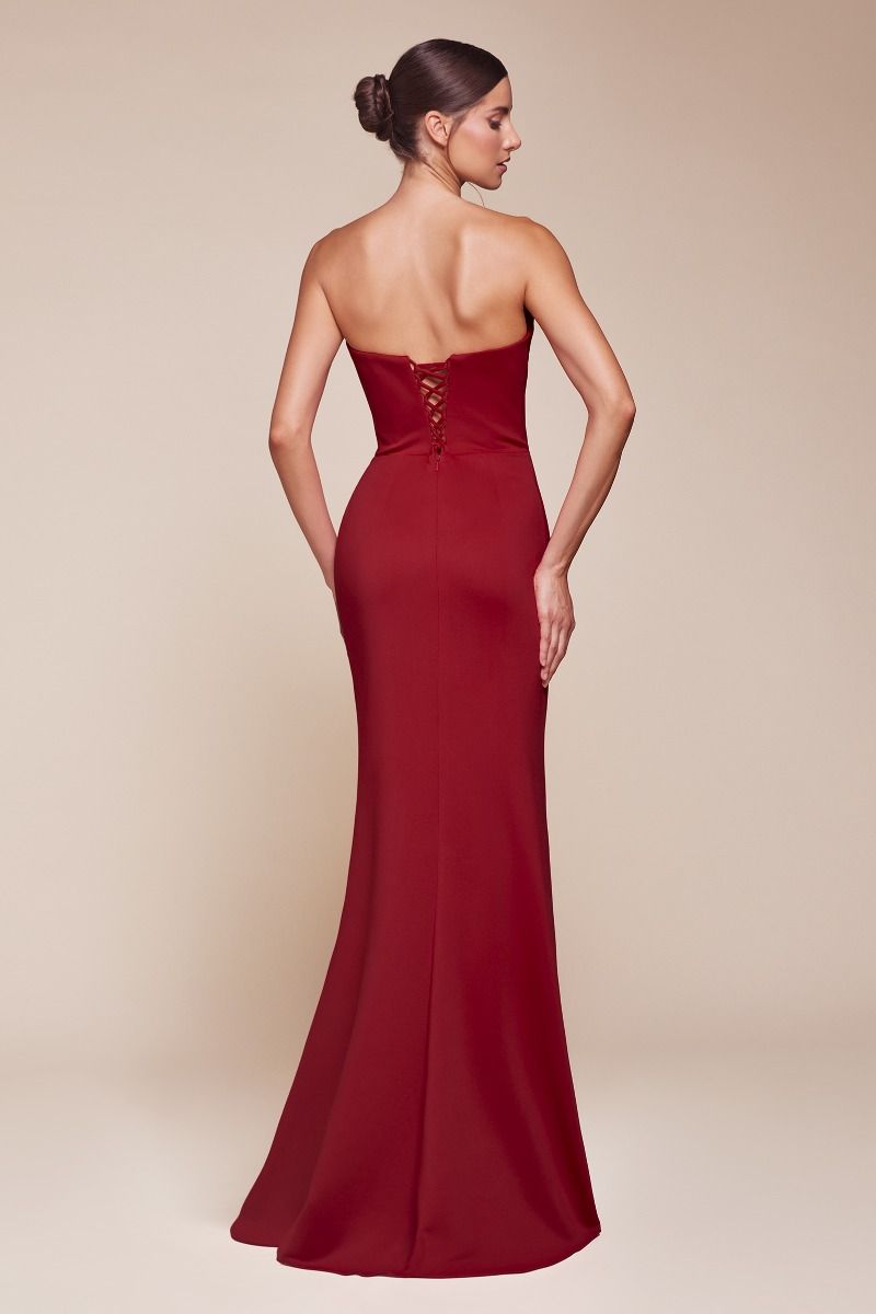 The Mayeli Strapless Chiffon Gown