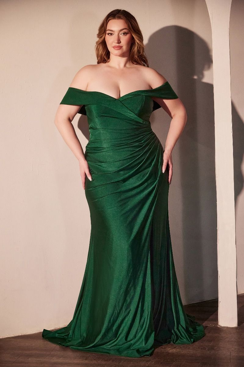 The Kenia Off the Shoulder Stretch Spandex Dress: Plus
