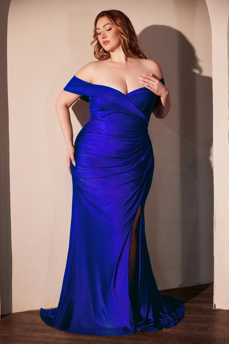 The Kenia Off the Shoulder Stretch Spandex Dress: Plus