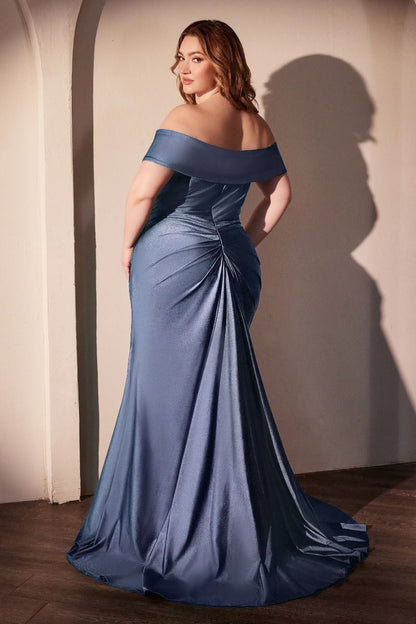 The Kenia Off the Shoulder Stretch Spandex Dress: Plus