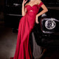 The Paloma Fitted Stretch Satin Gown