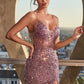 The Julieta Iridescent Sequin and Lace Gown