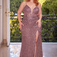 The Julieta Iridescent Sequin and Lace Gown: Plus