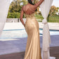 The Bella One Shoulder Satin Gown