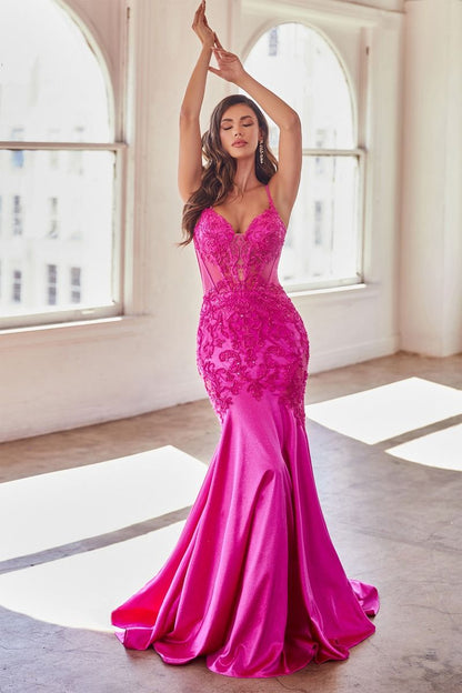 The Ellison Glitter and Lace Mermaid Gown