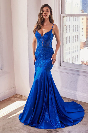 The Ellison Glitter and Lace Mermaid Gown