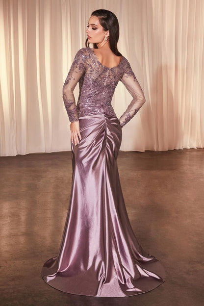 The Adriana Long Sleeve Dress Dusty Lavender / 16 The Adriana Long Sleeve Dress Dusty Lavender / 16