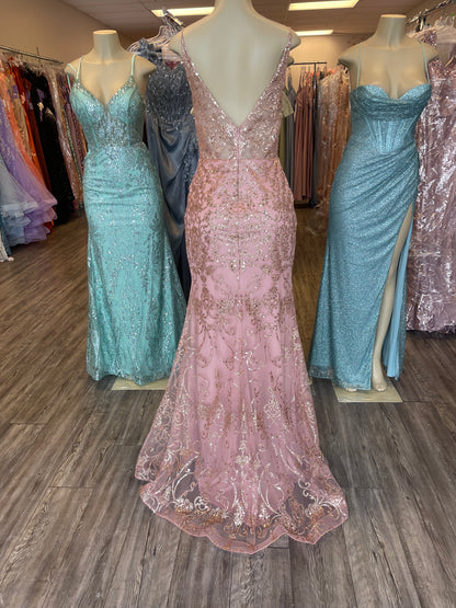 Mila Evening Gown with Jewels