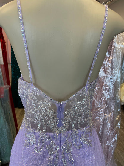 Amelia Sequin Lilac Glitter Dress