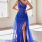 The Courtney One Shoulder Gown with Overskirt