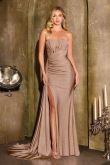 The Tamara Fitted Strapless Sparkle and Lace Dress