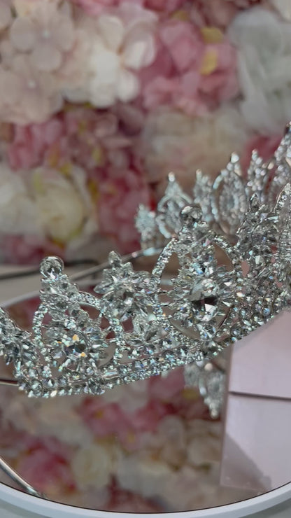 Silver Quince Crown with Crystal Jewels