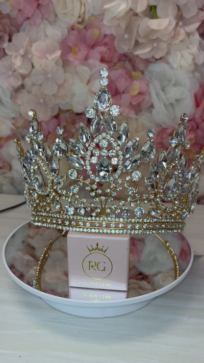 Gold Tall Quinceañera Crown