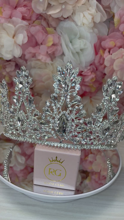 Tall Silver Quinceañera Crown