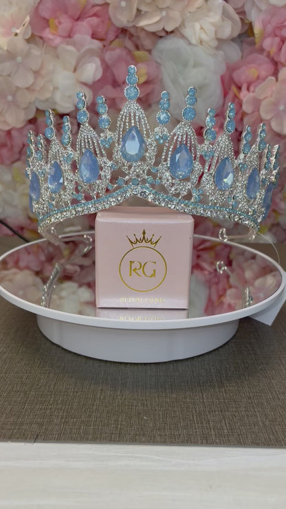 Ice Blue Quinceañera Crown Pageant Tiara