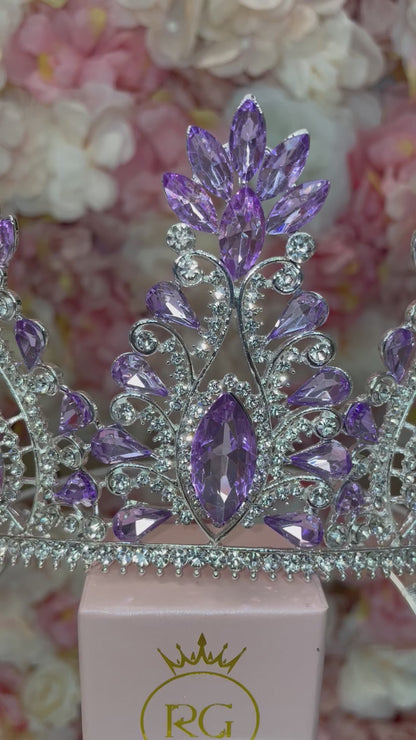 Tall Lilac with Silver Tiara