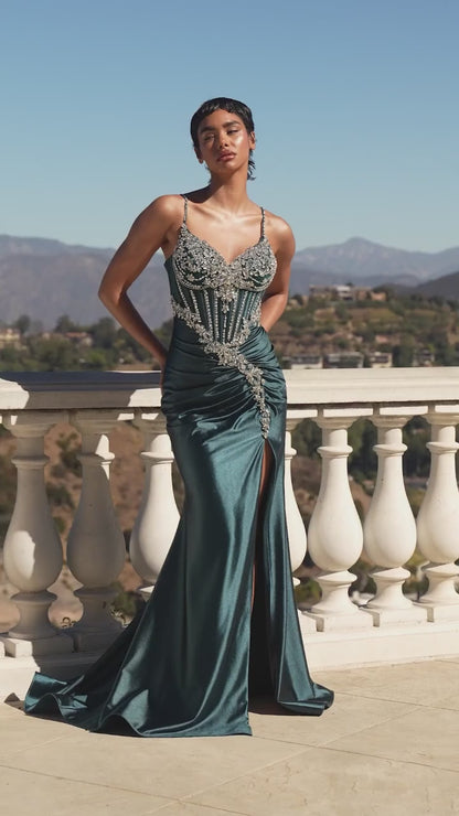 The Tasha Fitted Crystal Dress