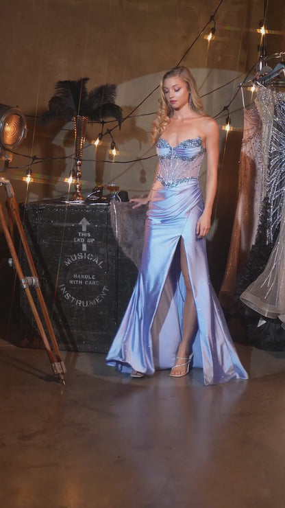 The Azalea Beaded and Satin Dress