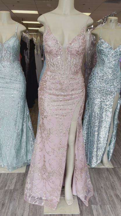 Mila Evening Gown with Jewels