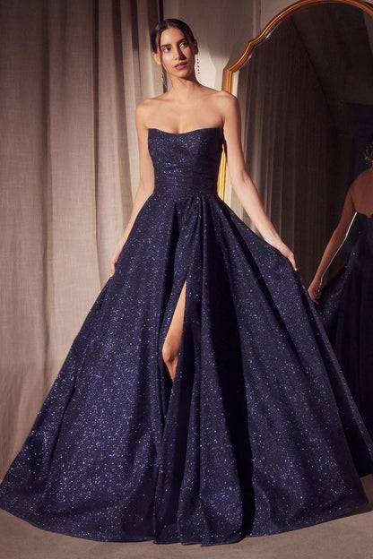 The Alana A-Line Shimmering Gown