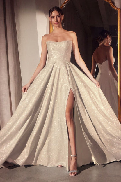The Alana A-Line Shimmering Gown