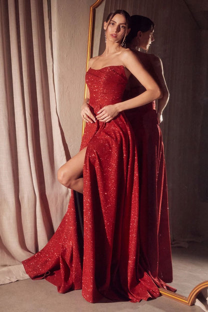 The Alana A-Line Shimmering Gown