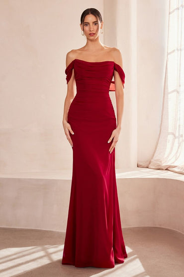The Sandy Chiffon Fitted Gown