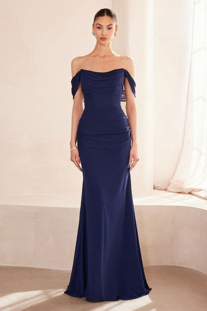 The Sandy Chiffon Fitted Gown