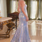The Emilia Iridescent Liquid Sequin Fitted Gown