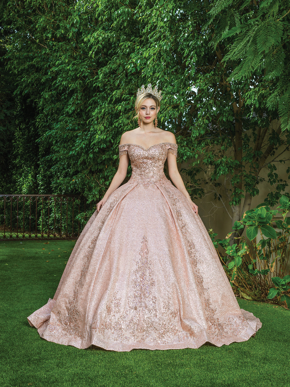 Rose Gold Quinceañera Dress