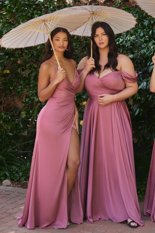 Blush and sales mauve bridesmaid dresses