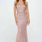 pink dress, sequin gown, sparkling pink dress, long formal dress