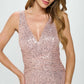 Jasmine Sparkling Sequin Evening Gown: Mauve