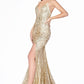 Ursula Glitter Fitted Mermaid Gown