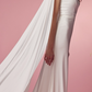 One shoulder Drape Sleeve Mermaid Wedding Dress